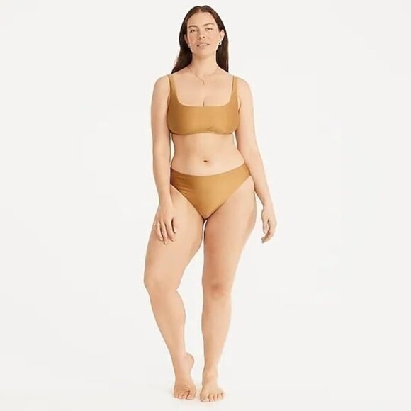 NWT J.Crew Two Piece Bikini Set Liquid Bronze XXL - Picture 6 of 10